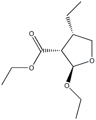 3-Furancarboxylicacid,2-ethoxy-4-ethyltetrahydro-,ethylester,(2alpha,3bta,4bta)-(9CI) Struktur