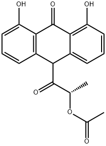 10-acetyllactyldithranol Struktur