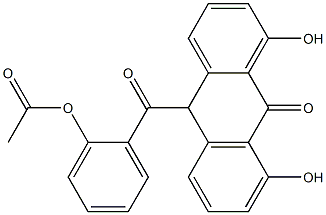 10-acetylsalicyldithranol Struktur