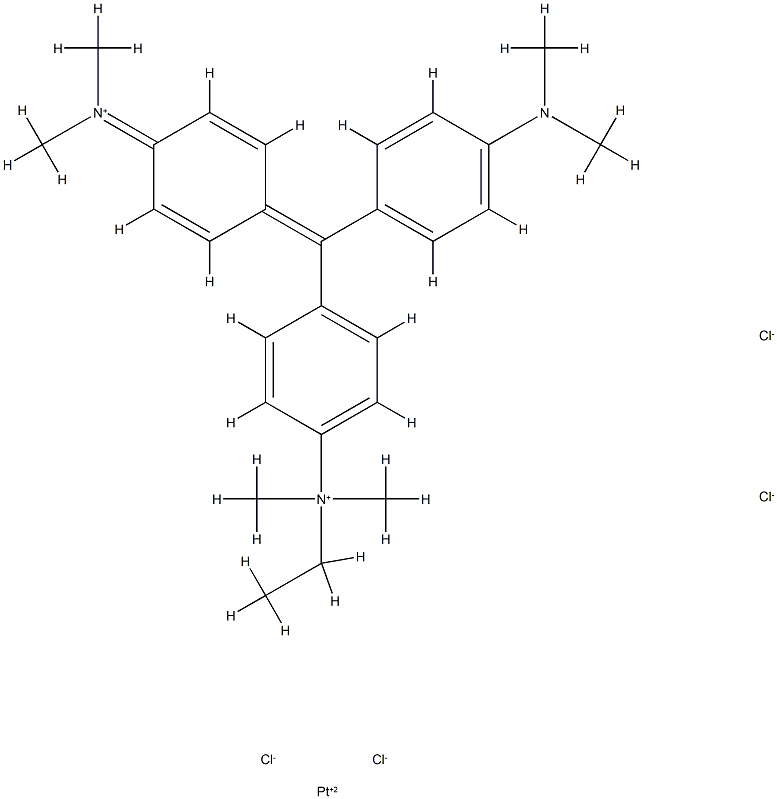 tetrachloroplatinate dianion-methyl green complex Struktur