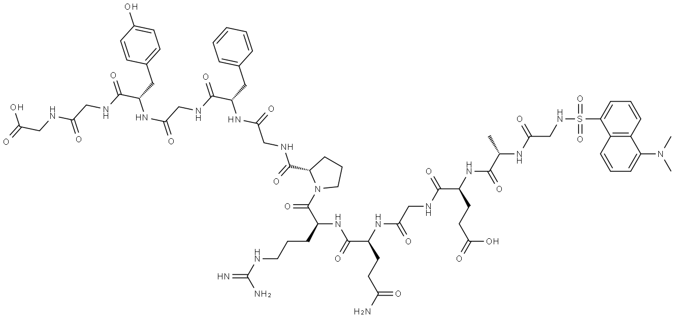 dansyl myelin basic protein, Gly(119)-Gly(131)- Struktur