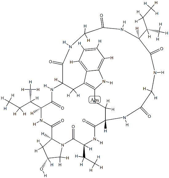 amaninamide, S-deoxo-Abu(1)-Ile(3)- Struktur