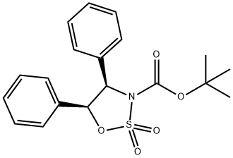 (4R,5S)-4,5-Diphenyl-1,2,3-oxathiazolidine-2,2-dioxide-3-carboxylic acid t-butyl ester, Min. 97% Struktur