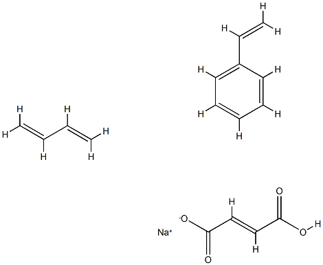 2-Butenedioic acid (E)-, polymer with 1,3-butadiene and ethenylbenzene, sodium salt Struktur