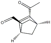 Bicyclo[2.2.1]hept-5-ene-2-carboxaldehyde, 3-acetyl-, (2-endo,3-exo)- (9CI) Struktur