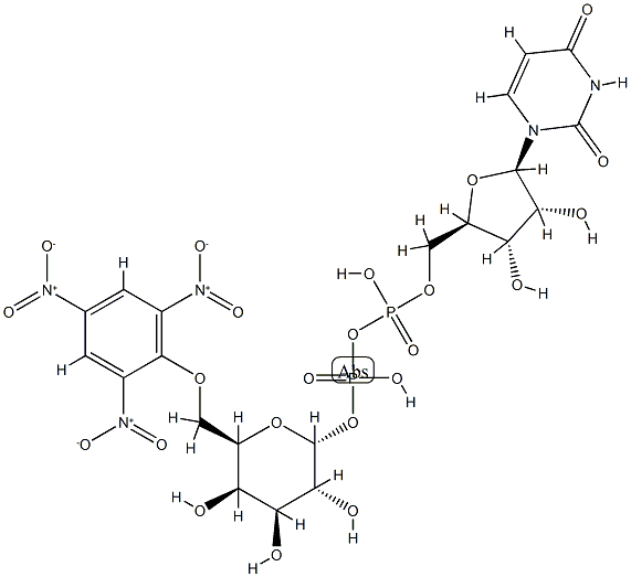 2,4,6-trinitrophenyl-uridine diphosphate galactose Struktur