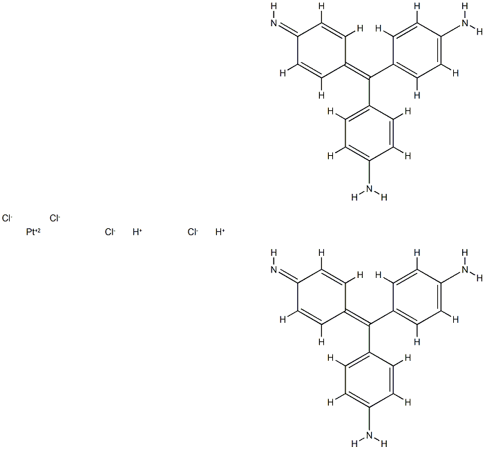 tetrachloroplatinate dianion-basic fuchsin complex Struktur