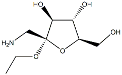 alpha-D-Fructofuranoside,ethyl1-amino-1-deoxy-(9CI) Struktur