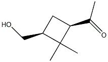 Ethanone, 1-[(1R,3S)-3-(hydroxymethyl)-2,2-dimethylcyclobutyl]-, rel- (9CI) Struktur