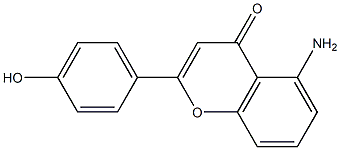 4H-1-Benzopyran-4-one,5-amino-2-(4-hydroxyphenyl)-(9CI) Struktur