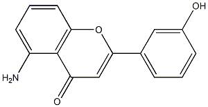 4H-1-Benzopyran-4-one,5-amino-2-(3-hydroxyphenyl)-(9CI) Struktur