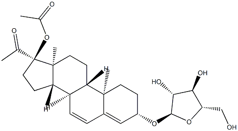 chlormadinol acetate-3-O-alpha-arabinofuranoside Struktur