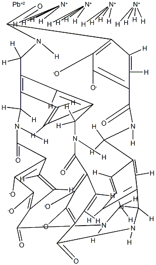 tricatechol hexalactam-lead(II) complex Struktur