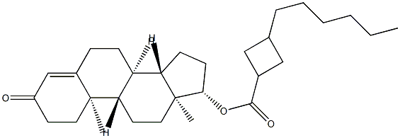 testosterone-3-(n-hexyl)cyclobutane carboxylate Struktur