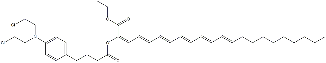 chlorambucil-docosahexaenoic acid conjugate Struktur