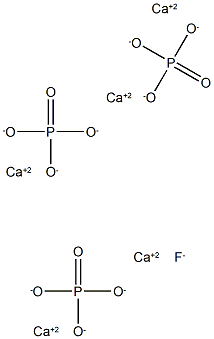 Fluorapatite (Ca5F(PO4)3) Struktur