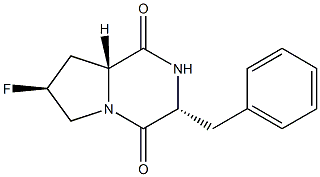 cyclo(phenylalanyl-4-fluoro-prolyl) Struktur