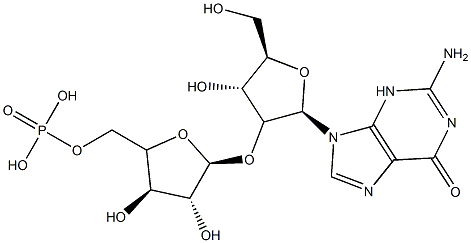 O-beta-ribosyl(1''-2')-guanosine-5''-phosphate Struktur