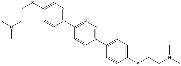 3,6-Bis(4'-((2''-(dimethylamino)ethyl)thio)phenyl)pyridazine dihydrobromide Struktur