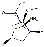 Bicyclo[2.2.1]heptane-2-carboxylic acid, 2-amino-6-(methylthio)-, (2-exo,6-endo)- (9CI) Struktur