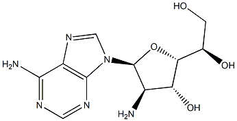 9-(2-Amino-2-deoxy-α-D-glucofuranosyl)-9H-purin-6-amine Struktur