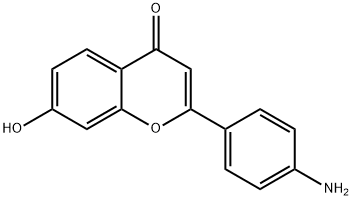 4H-1-Benzopyran-4-one,2-(4-aminophenyl)-7-hydroxy-(9CI) Struktur