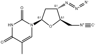 3'-azido-5'-isocyano-3',5'-dideoxythymidine Struktur