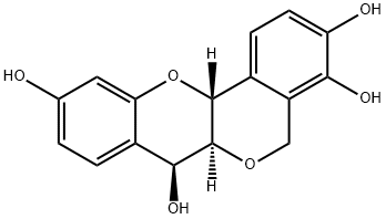 (6aS)-5,6a,7,12aβ-Tetrahydro[2]benzopyrano[4,3-b][1]benzopyran-3,4,7β,10-tetrol Struktur