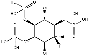 2,2-difluoro-2-deoxy-inositol 1,4,5-trisphosphate Struktur