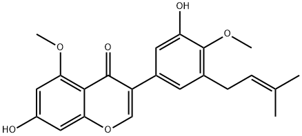 5,4'-dimethoxy-3'-prenylbiochanin A Struktur