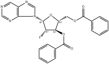 Purine-9-beta-D-(3',5'-di-O-benzoyl-2'-deoxy-2'-fluoro)arabinoriboside Struktur