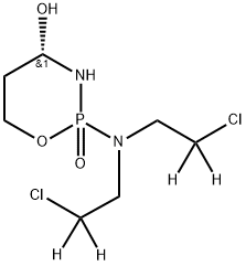 (2R,4S)-2-[bis(2-chloro-2,2-dideuterioethyl)amino]-2-oxo-1,3,2$l^{5}-oxazaphosphinan-4-ol Struktur