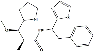 2-PyrrolidinepropanaMide, β-Methoxy-α-Methyl-N-[(1S)-2-phenyl-1-(2-thiazolyl)ethyl]-, (αR,βR,2S)- Struktur