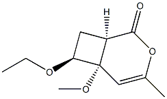 3-Oxabicyclo[4.2.0]oct-4-en-2-one,7-ethoxy-6-methoxy-4-methyl-,(1alpha,6alpha,7bta)-(9CI) Struktur