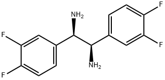 (1R,2R)-1,2-Bis(3,4-difluorophenyl)ethane-1,2-diamine Struktur