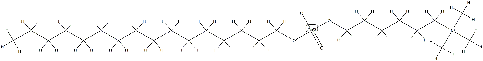 hexadecylphospho(N,N,N-trimethylamino)hexanol Struktur