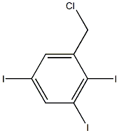 1-(chloromethyl)-2,3,5-triiodobenzene Struktur