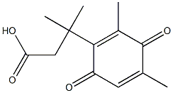 3-(3',6'-dioxo-2',4'-dimethylcyclohexa-1',4'-diene)-3,3-dimethylpropionic acid Struktur