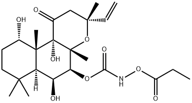 7-desacetyl-7-(O-propionyl)hydroxyaminocarbonylforskolin Struktur