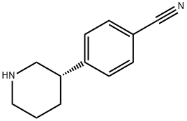 Benzonitrile, 4-(3S)-3-piperidinyl- Struktur