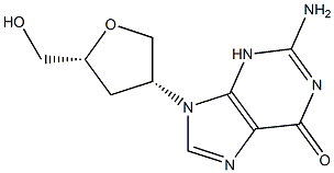 carbocyclic 3'-oxa-2',3'-dideoxyguanosine Struktur