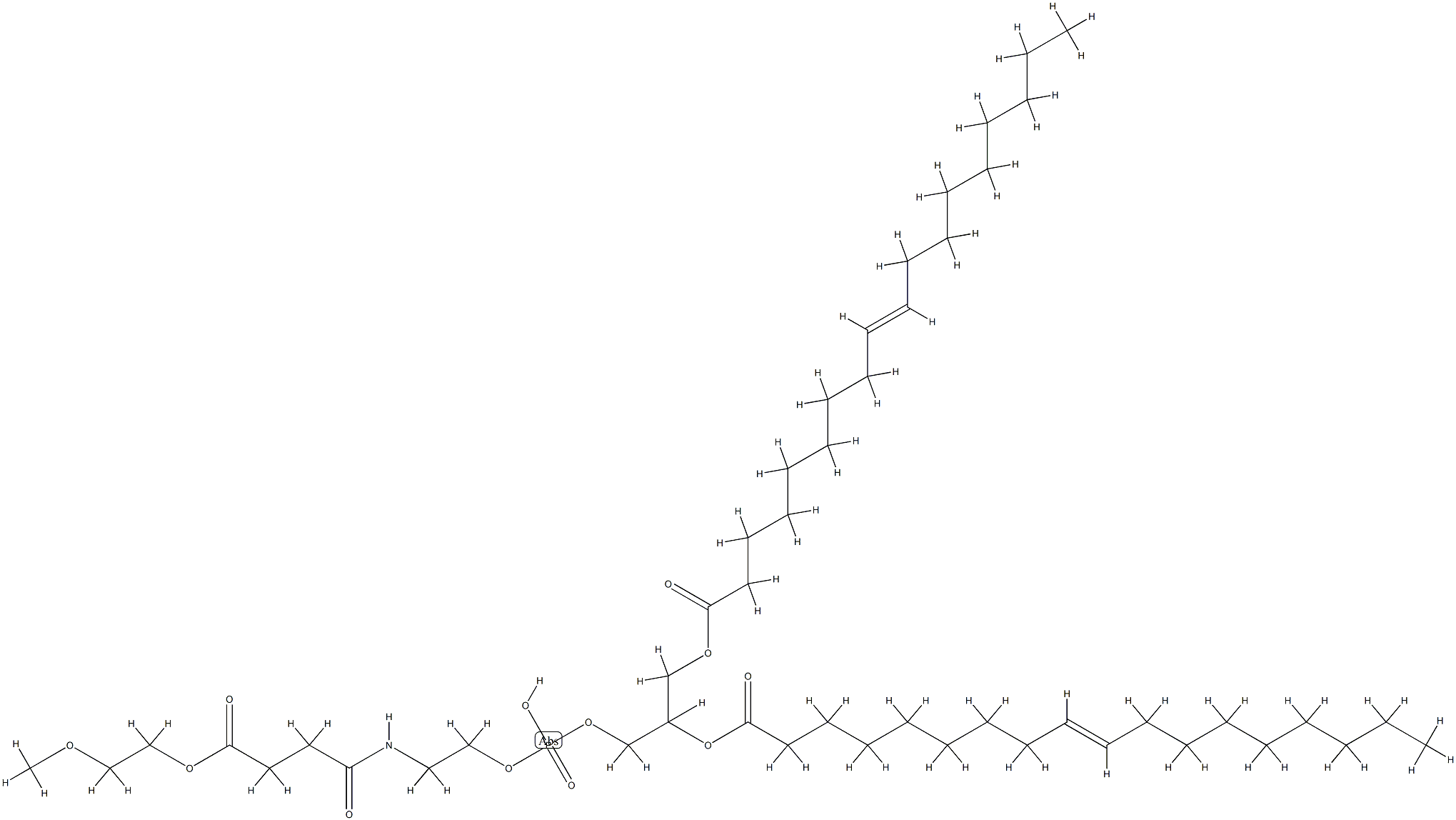 dioleoyl-N-(monomethoxypolyethylene glycol succinyl)phosphatidylethanolamine Struktur