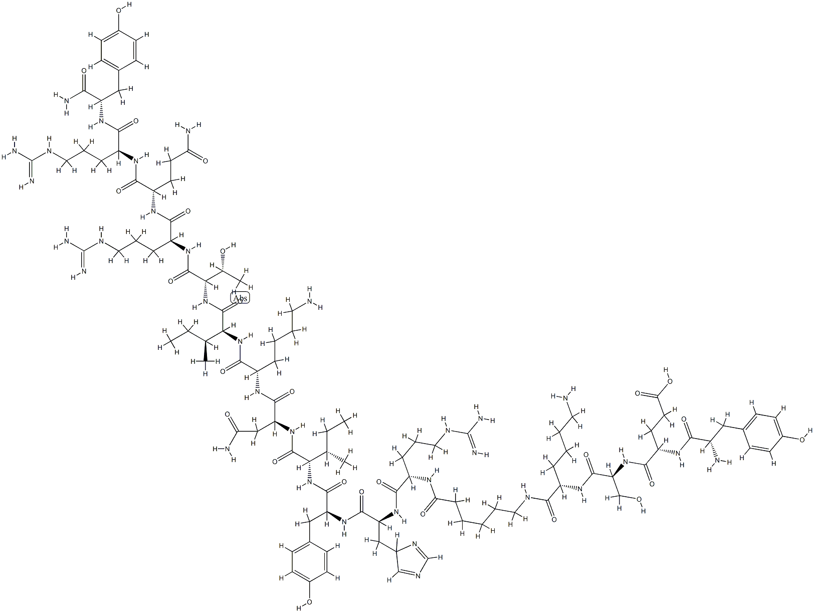 neuropeptide Y, Ahx(5-24), gamma-Glu(2)-epsilon-Lys(30)- Struktur