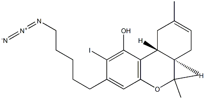 2-iodo-5'-azido-delta(8)-tetrahydrocannabinol Struktur