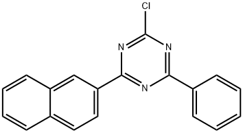 2-chloro-4-(naphthyl-2-yl)-6-phenyl-1,3,5-triazine Struktur