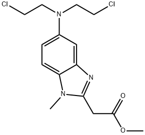 5-(bis(2-chloroethyl)amino)-1-methylbenzimidazolyl-2-acetic acid methyl ester Struktur