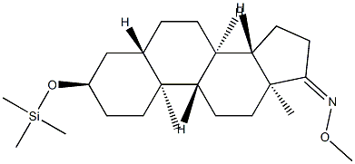 3α-(Trimethylsiloxy)-5α-androstan-17-one O-methyl oxime Struktur