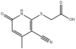 (3-CYANO-4-METHYL-6-OXO-1,6-DIHYDROPYRIDIN-2-YL)THIO]ACETIC ACID Struktur