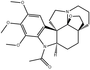 1-Acetyl-19,21-epoxy-15,16,17-trimethoxyaspidospermidine Struktur