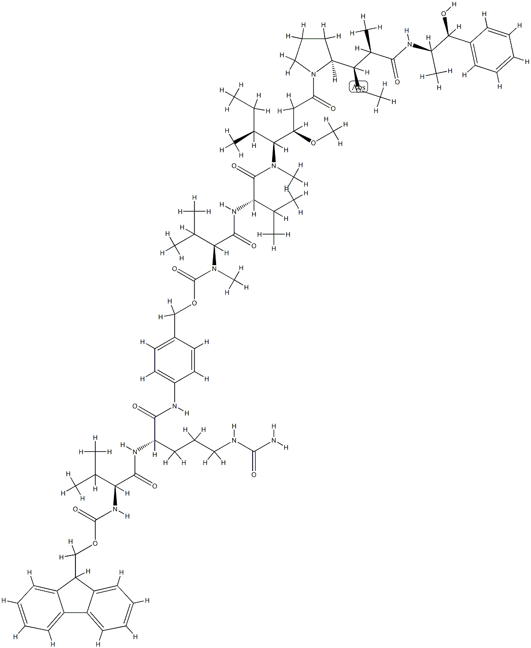 FMoc-Val-Cit-PAB-MMAE Struktur